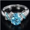 Image 1 : Natural Swiss Blue Topaz Ring