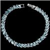 Image 1 : Natural SKY BLUE TOPAZ 85 Crats MARQUISE Bracelet