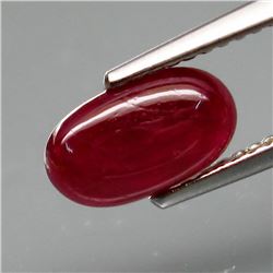 Natural Cabochan Unheated Red Ruby 1.75 Ct