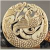 Image 1 : Old Chinese natural jade dragon and phenix Pendant