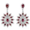 Image 1 : Natural RED RUBY PEAR-MARQUISE Earrings