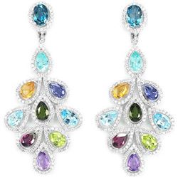 Natural Multi Gemstone Earrings