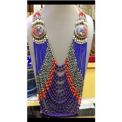 Tibet Hand Made Turquoise, Coral, Lapis Lazuli Necklace