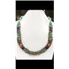 Image 1 : Tibet Hand Made Turquoise, Coral, Lapis Lazuli Necklace