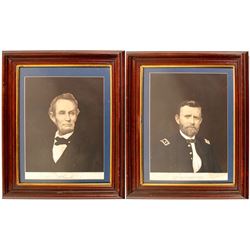 Lincoln and Grant Lithographs, 1865