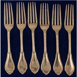 Rare M.M. Fredrick Silver Flatware, c1872