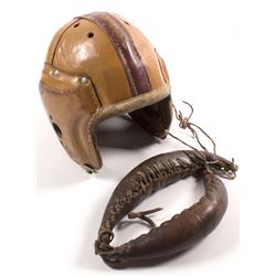 Vintage Football Helmet and Neck Guard