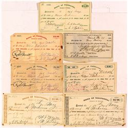 Seven Colusa County Poll Tax Receipts