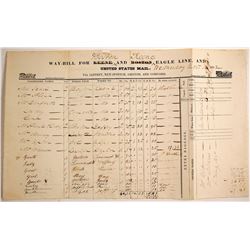 1832 Boston Stagecoach Mail Way-Bill