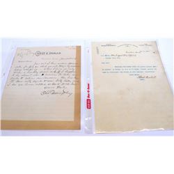 Two Rare Candelaria, Nevada Letterheads