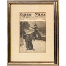 Harper's Weekly Framed Cover, 1887