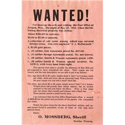 WANTED! Poster, Sheridan, Wyoming 1916