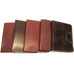 Five Leather Folio Holders