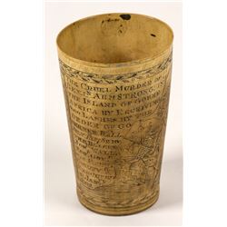 Rare and Unusual N. Spillman Scrimshaw Cup