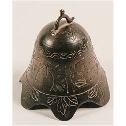 Antique brass table bell or gong