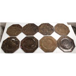 8 Hexagonal Fossil Plates