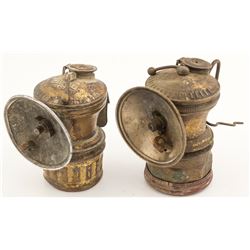 A Pair of Miner Carbide Lamps