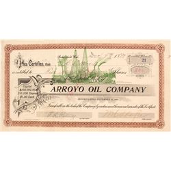 Arroyo Oil Co. Stock Certificate, 1899