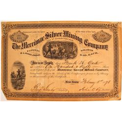 Merrimac Silver Mining Stock Certificate