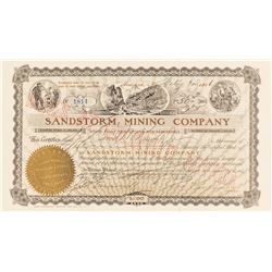 Sandstorm Mining Co. Stock Certificate