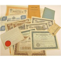 Goldfield Mining Ephemera & Stock Certificates