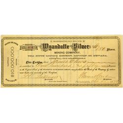 Wyandotte Silver Mining Company Stock Certificate