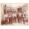 Image 1 : c.1885 Mounted Photograph of Miners Posing at Mine Shaft at Virginia City, Nevada