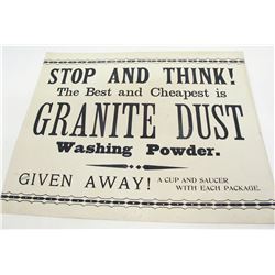 Amusing Granite Dust Broadside
