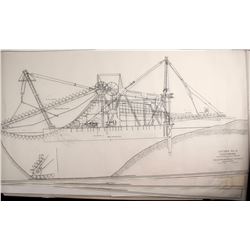 6 Copies of a Natoma No. 4 Dredge Drawing