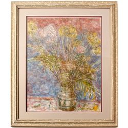 Watercolor of Flowers by Wladyslaw Brzoko