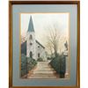 Image 1 : Signed Print of Church by E. H. Burger