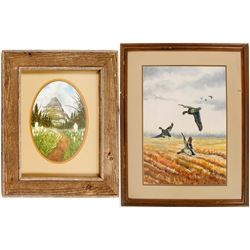 Two Scenic Watercolors