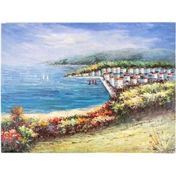 Painting of Village on the Sea