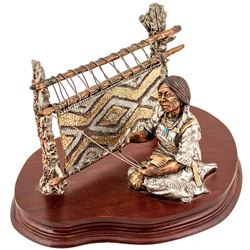 "Chief's Blanket" Bronze Statue