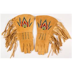 Agnes Kenmille Beaded Gauntlet Gloves