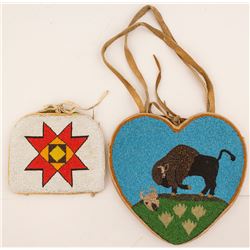 Two Paiute Beaded Bags