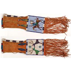 Buckskin Plains Indian Beaded Pipe Bag