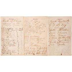 Buffalo Bill Show Worker Diary Pages, 1874