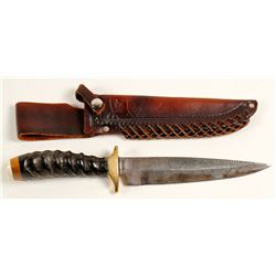 Horn handled sheath knife