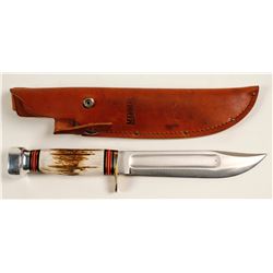 Marbles stag handle sheath knife