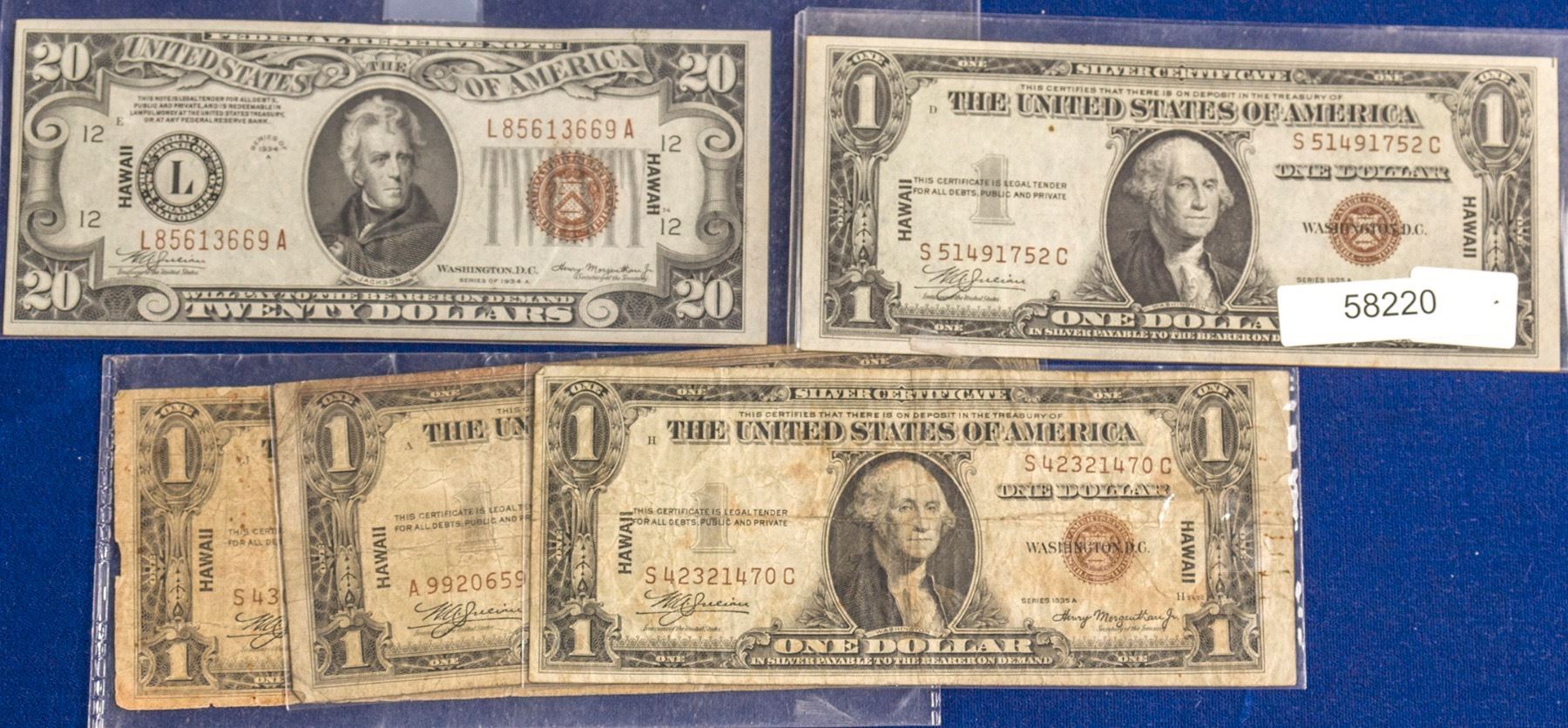 Hawaii Over Print Notes - Holabird Western Americana Collections