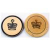 Image 1 : Two Choice Ivory Gaming Chips with Crowns