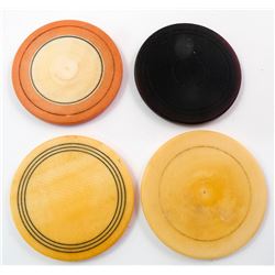 Four Different Ivory Gaming Chips