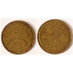 E. L. Costin Token, Virginia City, Montana