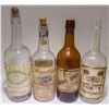 Image 1 : Four Full Face Labeled Whiskey Bottles