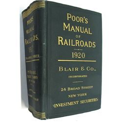 Poor's Manual of Railroads 1920