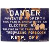 Image 1 : Metal Danger Sign, Electric Railway