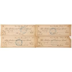 Chinese in Carson City (4 canceled checks)