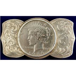 Peace Dollar Sterling Belt Buckle