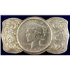 Image 1 : Peace Dollar Sterling Belt Buckle